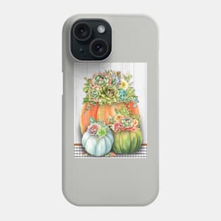 Pumpkins With Succulents A Phone Case