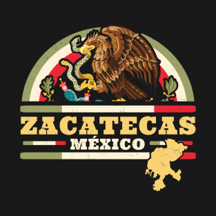 Zacatecas Mexico - Mapa Bandera Mexicana - Mexican State T-Shirt