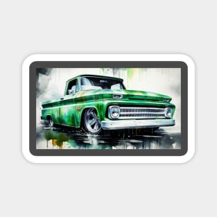 Green water color C-10 pickup Magnet