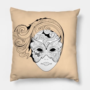Venetian carnival mask Pillow
