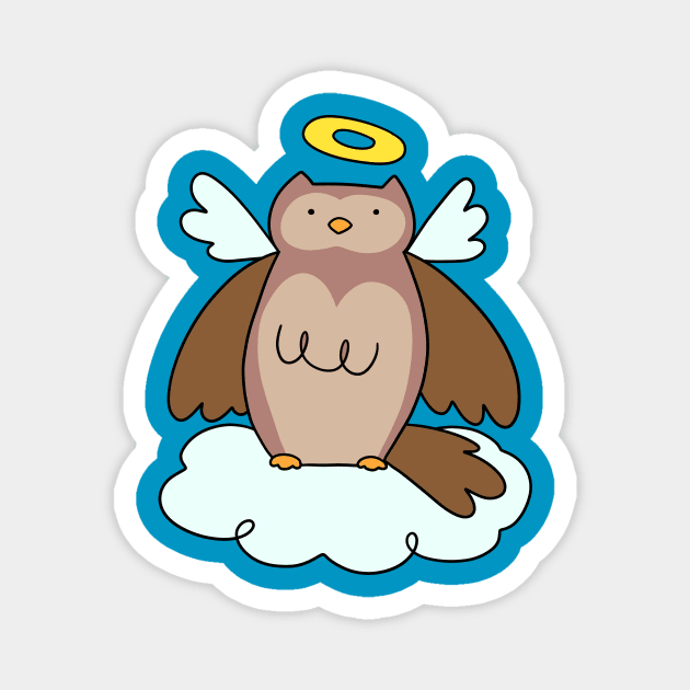 Cloud Angel Owl Magnet by saradaboru