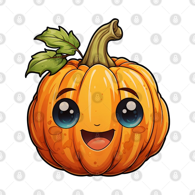 Cute Happy Pumpkin 003 by WickedArtDigital