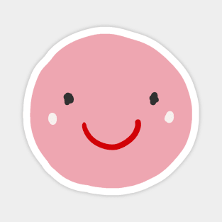 pink smiley Magnet