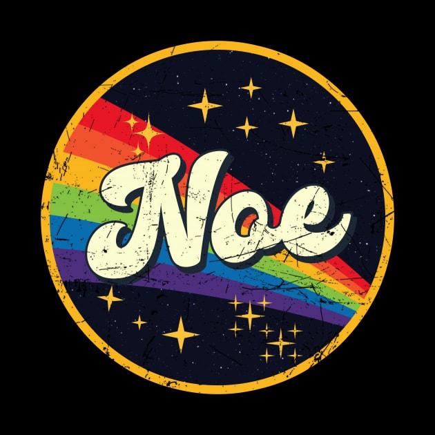 Noe // Rainbow In Space Vintage Grunge-Style by LMW Art