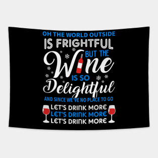 Funny Wine Gifts Men Women Wine Ugly Christmas Wine Tapestry