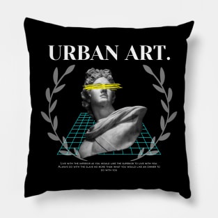 black modern art Pillow