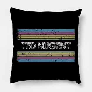 ted nugent vintage rainbow Pillow