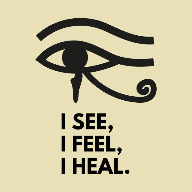 Eye of Horus I See I Feel I Heal - Left Eye Protection Charm, Healing, Health, Total Vision, Yoga, Zen, Meditation by Apropos of Light