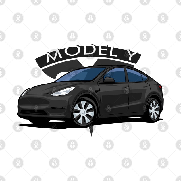 Model Y electric car black by creative.z