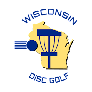 Wisconsin Disc Golf - State Shape Light T-Shirt