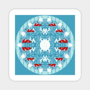 Icy Blue Christmas Magnet