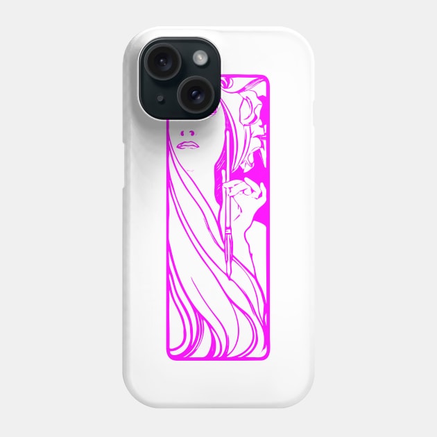 Alphonse Mucha "the muse of art" (pink) Phone Case by la chataigne qui vole ⭐⭐⭐⭐⭐