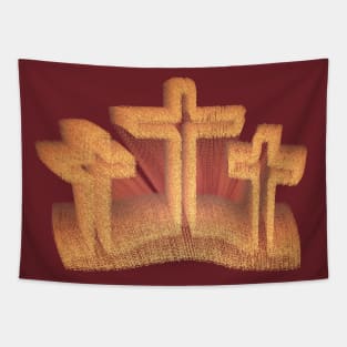 Three Crosses at Calvary Tapestry