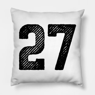 Rough Number 27 Pillow