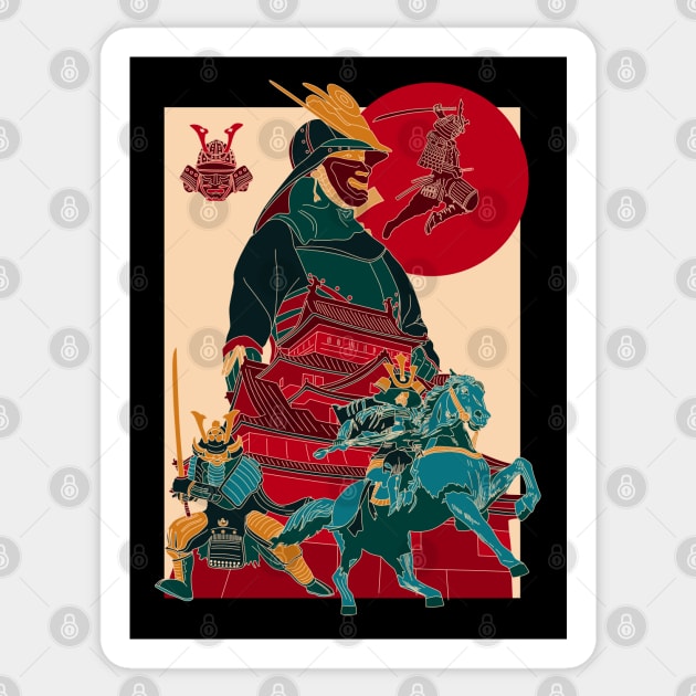 Samurai Japanese Warrior' Sticker