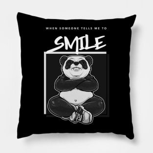 grumpy panda Pillow
