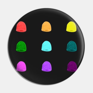 Rainbow Halloween Gumdrop Candy Pattern Pin