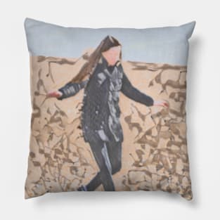 Walking Girl Pillow