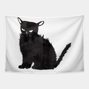 Bristly black cat Tapestry