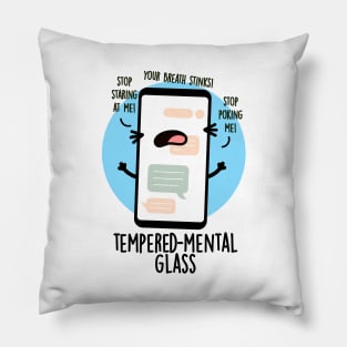 Tempered-mental Glass Cute Cellphone Pun Pillow