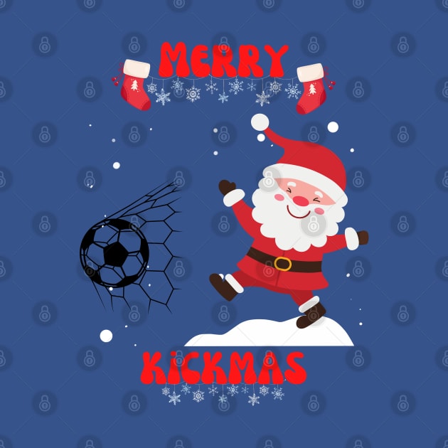 Merry kickmas - Christmas football and soccer santa by Rubi16