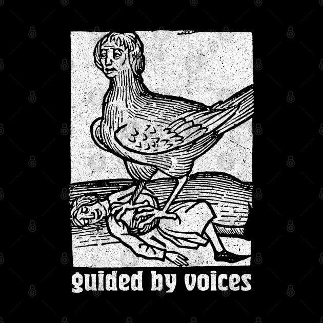 Guided By Voices / Retro Woodcut Illustration by CultOfRomance