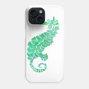 Seahorse Design in Turquoise and Greens Phone Case