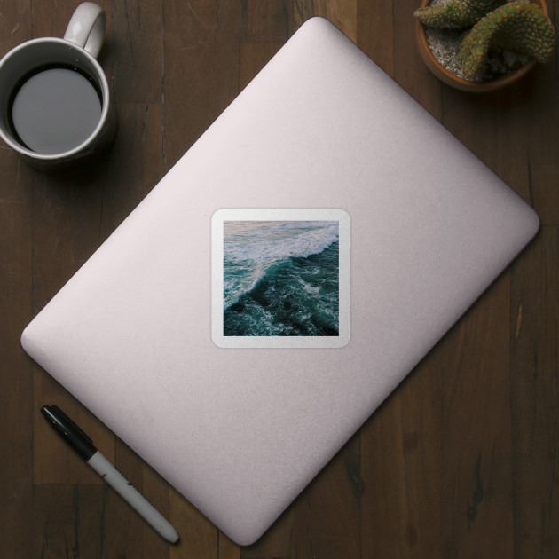 Stormy Ocean Waves - Ocean - Sticker