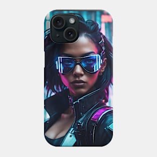 Black Cyberpunk Girl Phone Case