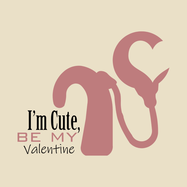 Cochlear Implant - I'm cute, be my Valentine Design by First.Bip