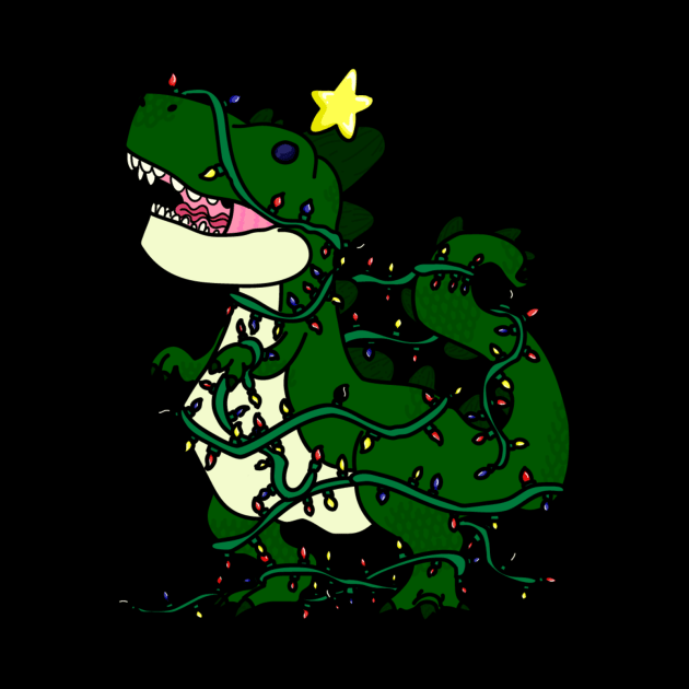 Christmas Tree Rex by KingOfCrazy