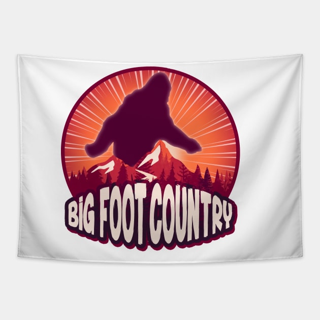 Big Foot Country Tapestry by Doc Multiverse Designs