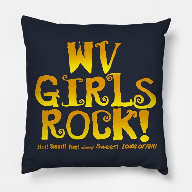 WV Girls Rock Pillow by EJTees