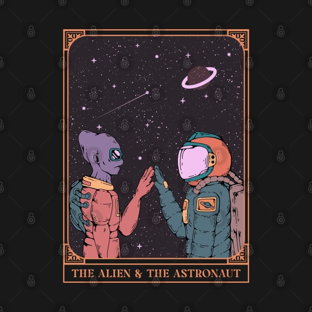 The Alien and The Astronaut - Space Art by Aanmah Shop