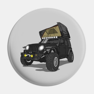 Jeep Wrangler Camp Time - Jeep Black Pin