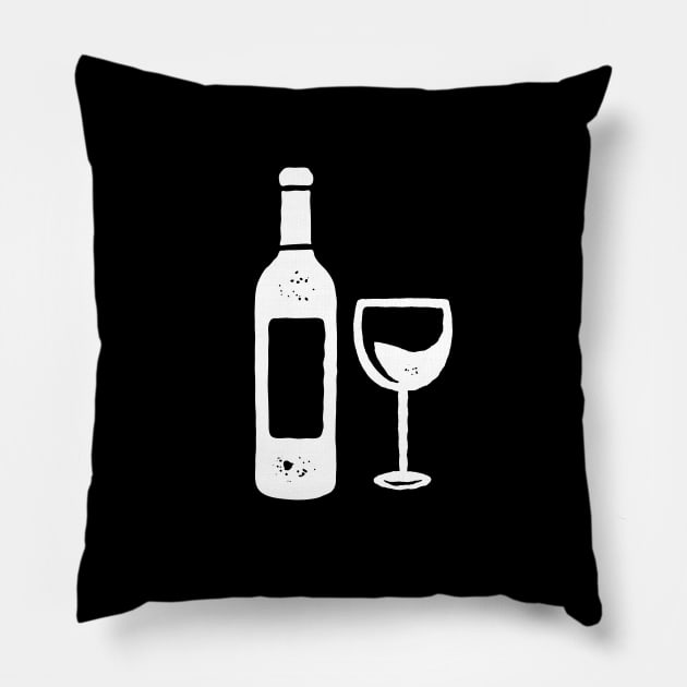 Wine Icon Pillow by tommartinart