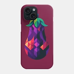 Abstract Geometric Eggplant - Color Design Phone Case