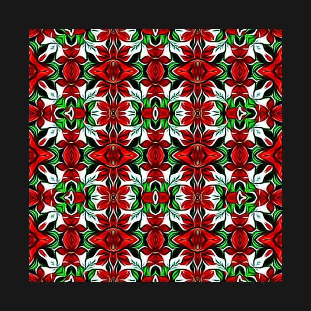 Red and Green Christmas Pattern Number 18 by BubbleMench