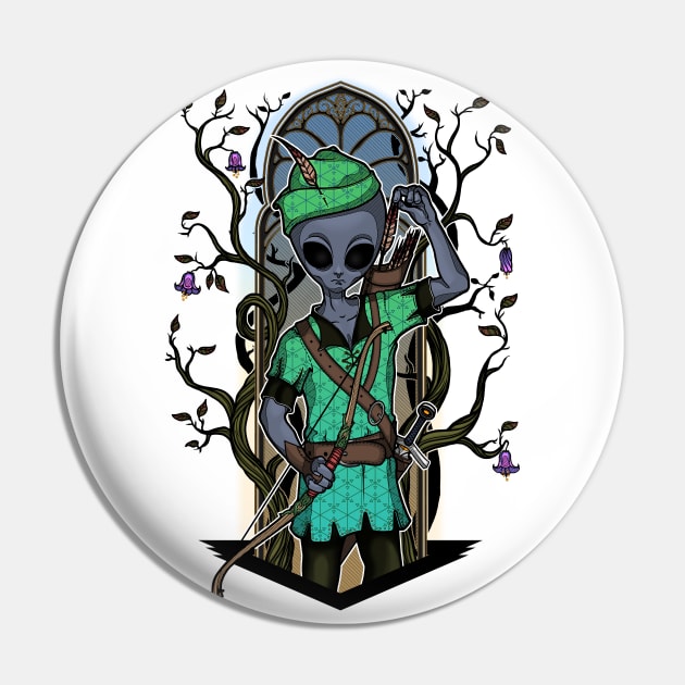 The alien Robin Hood - Color version Pin by ToleStyle