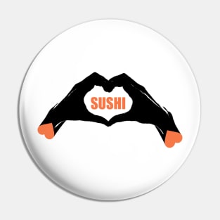 Sushi Heart Hands Pin