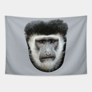 Expressive face of a Colobus monkey Tapestry