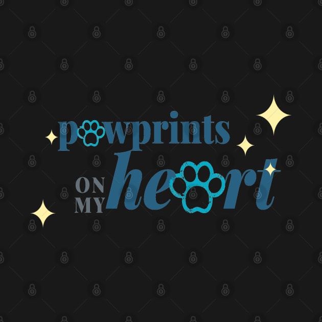 Pawprints on my Heart dog animal lover sparkle by LoveofDog