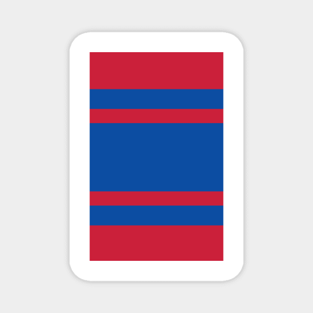 Crystal Palace FC Varsity Retro Red & Blue Home Magnet by Culture-Factory