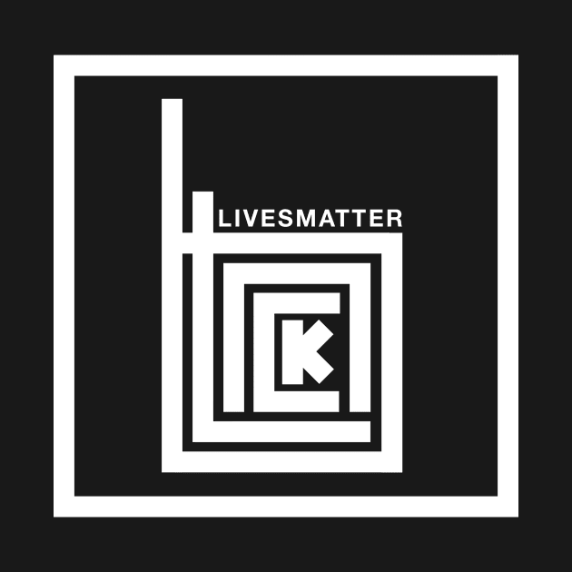 Black Lives Matter Black Lives Matter Artistic Abstract Design, White and Black by Black Lives Matter Gear