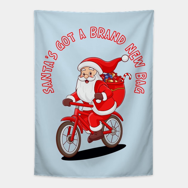 Santa's Got a Brand New Bag Tapestry by Blended Designs