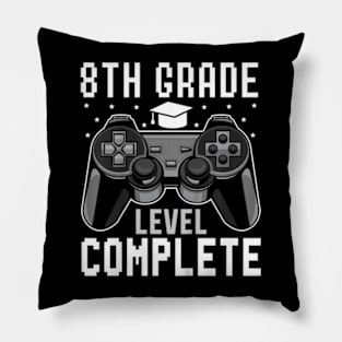 Kids 8Th Grade Level Complete Of 2024 Graduation Gamer Boy Pillow