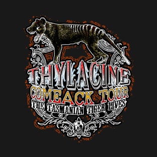 Thylacine Comeback Tour The Tasmanian Tiger Lives Vintage T-Shirt