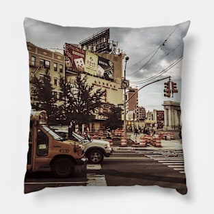 Bowery City Traffic Manhattan NYC Pillow