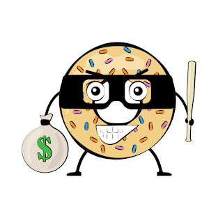 Donut Bandit - Funny Character Illustration T-Shirt