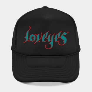 Loveyes Gothic Bold Typography T-Shirt Hat